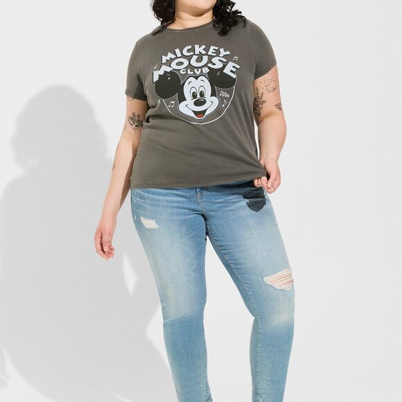 Torrid Size 6(30/32) Disney Steamboat Willie Classic Fit Crew Neck Top - Picture 3 of 5